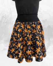 Dámská krátká kolová úpletová sukně,perníčky